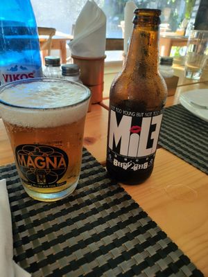 Lovely local pale ale at Pheidias Grill House in Olympia