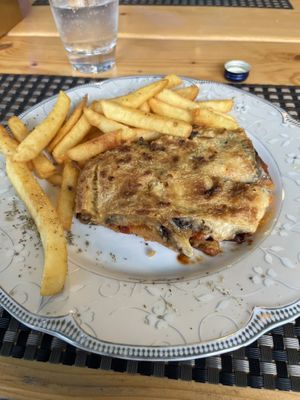 Vegan Mousaka  at Pheidias Grill House in Olympia