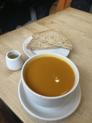 Sweet potatoes and chilly soup  at The Bothy in Ballater