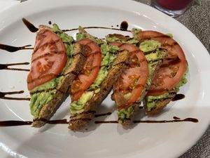 Avocado toast with balsamic glaze at Palmer's Nutritious You in Sarasota