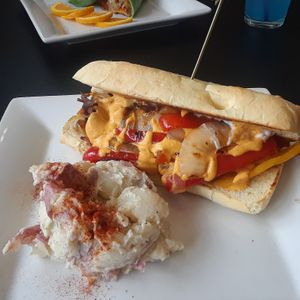 Philly cheesesteak at Palmer's Nutritious You in Sarasota