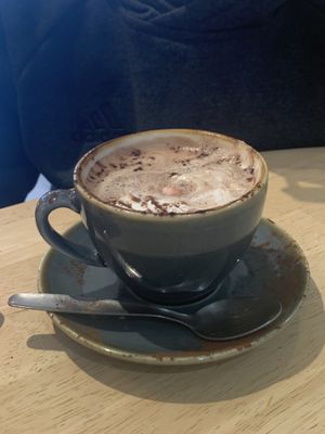 Hot chocolate  at Willows Tea Room in Barnstaple