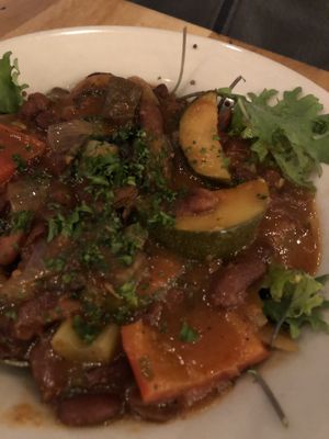 Finger Lakes red bean jambalaya  at Moosewood Restaurant in Ithaca