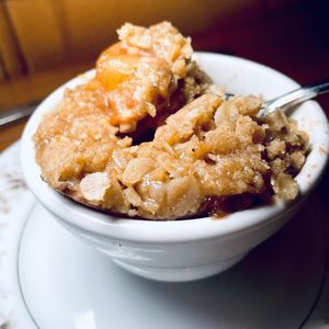 Apple Pear Crumble  at Moosewood Restaurant in Ithaca