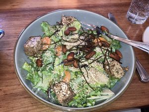 Ginger tofu saladd at Moosewood Restaurant in Ithaca