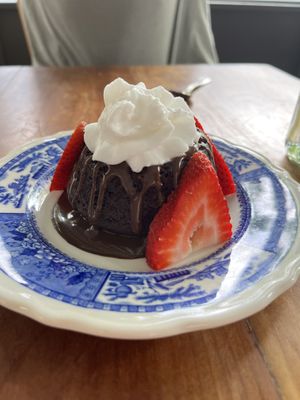 Vegan chocolate mocha cake   at Moosewood Restaurant in Ithaca