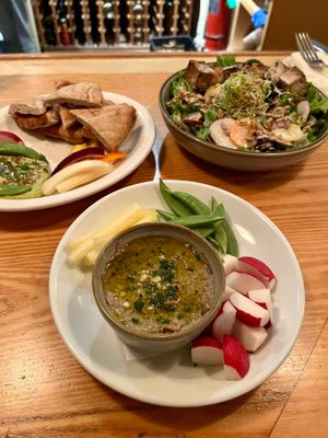 Mushroom pate at Moosewood Restaurant in Ithaca