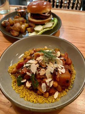 Moroccan chickpea stew at Moosewood Restaurant in Ithaca