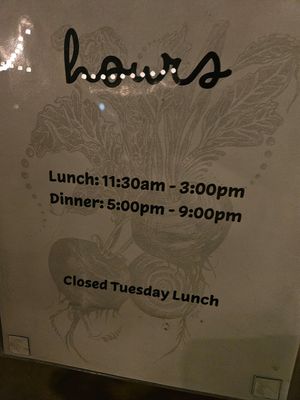 Hours. at Moosewood Restaurant in Ithaca
