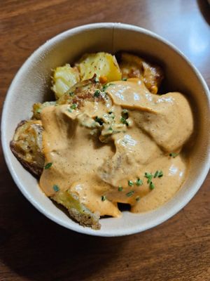 Potato cheese togo at Moosewood Restaurant in Ithaca
