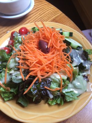 Large salad  at Moosewood Restaurant in Ithaca