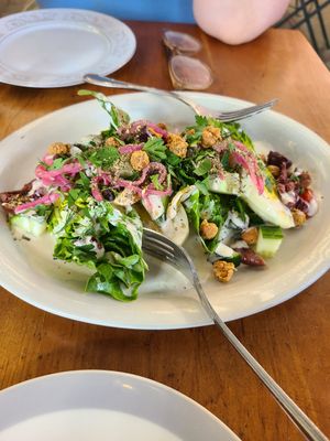moosewood salad with tahini dressing at Moosewood Restaurant in Ithaca