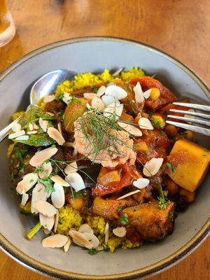 morrocan chickpea stew at Moosewood Restaurant in Ithaca