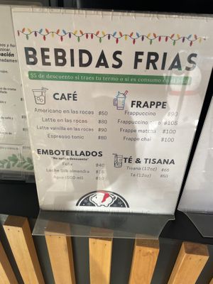 Cold drinks   at Piloncillo Panadería in Ensenada