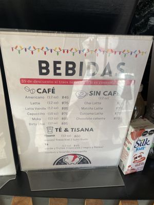 Hot drinks  at Piloncillo Panadería in Ensenada