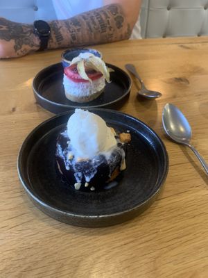 Choc Orange sponge and Cheesecake   at The Tal-y-Cafn in Colwyn Bay