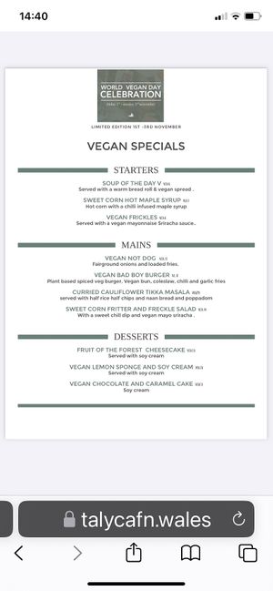 Must visit here #Veganuary at The Tal-y-Cafn in Colwyn Bay