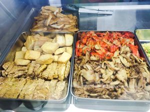 Side dishes for bee hoon at Veggie 素食 121 in Central Singapore