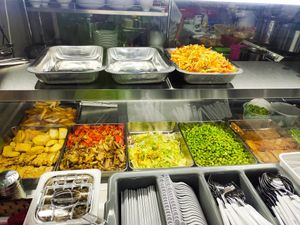 Early morning at Veggie 素食 121 in Central Singapore