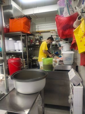 Preparing at Veggie 素食 121 in Central Singapore