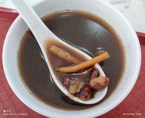 (Downsized) Black Bean Herbal Soup @$2 ❤️ at Veggie 素食 121 in Central Singapore