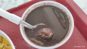 Black Bean Herbal Soup ❤️ at Veggie 素食 121 in Central Singapore