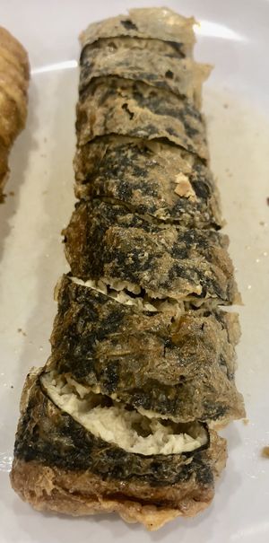 Seaweed fish roll  at Veggie 素食 121 in Central Singapore