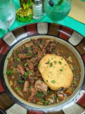 from st. Patrick's day - "beef" stew, using juicy marbles at Root and Press in Worcester