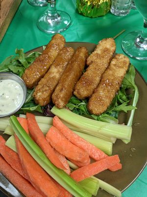 from st patricks day - vegan wings at Root and Press in Worcester