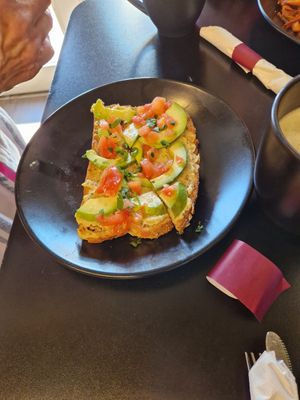 Avocado toast at Root and Press in Worcester