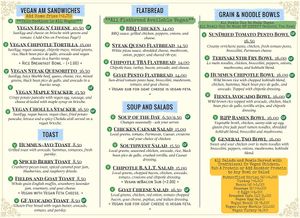 New Menu January 2025 at Root and Press in Worcester