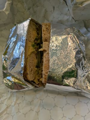 Hummus bagel at Yellow Bicycle Canteen in Philadelphia