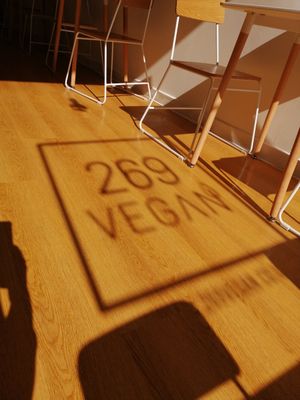 Golden hour in the Cafe at 269 Vegan in Dunfermline