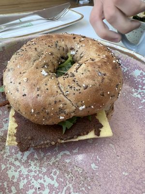 Reuben’s bagel  at 269 Vegan in Dunfermline