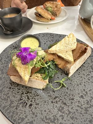 “Benny’s” — smoked tofu, facon and hollandaise sauce   at 269 Vegan in Dunfermline