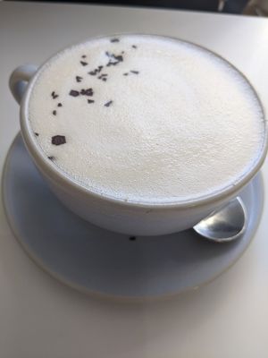 White hot chocolate at 269 Vegan in Dunfermline