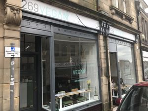 Double frontage and all that glass make for a fab light space inside    at 269 Vegan in Dunfermline