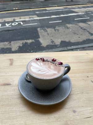 Turkish delight hot chocolate   at 269 Vegan in Dunfermline