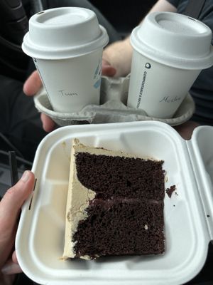 Strawberry chocolate espresso cake  at 269 Vegan in Dunfermline