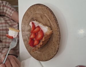 Strawberry tart at 269 Vegan in Dunfermline