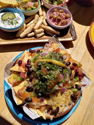 Best Vegan Nachos I have ever eaten at MaiMai Surf Bar in Mallorca