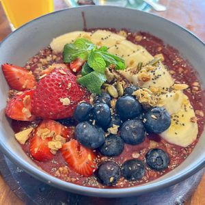 Açaí bowl  at MaiMai Surf Bar in Mallorca
