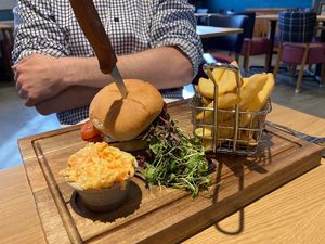 Veggie burger at The Swan in Banton