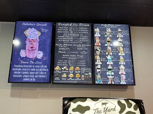 Menu  at The Yard Milkshake Bar in Panama City Beach