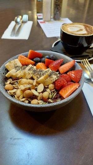 Great Acai bowl for breakfast at Urban Espresso Lounge in Coffs Harbour