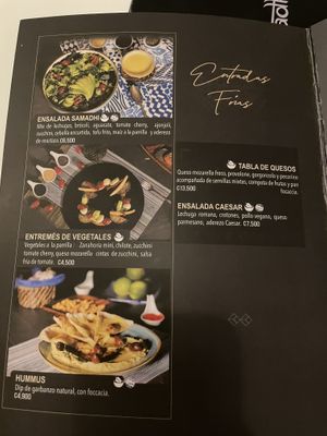 Page 1 menu at Samadhi in San Jose