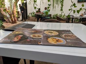 Menu at Samadhi in San Jose