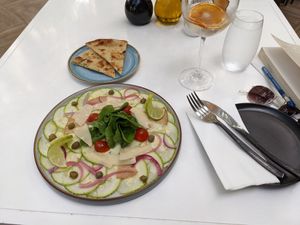 Zucchini salad at Samadhi in San Jose