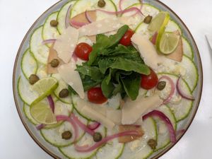 Zucchini salad at Samadhi in San Jose