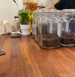 Fancy bean pour over system    at BB Coffee Roasters in Seoul
